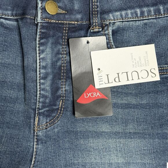 Vylette Sculpt Skinny Jeans Women’s 11 30W Indigo Stretch Denim Mid Rise NWT - Picture 4 of 13